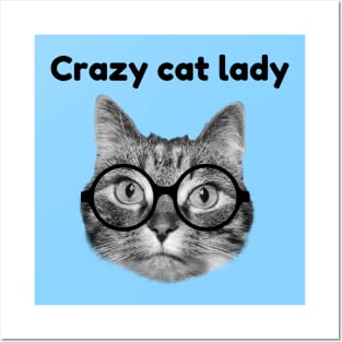 Crazy cat lady Posters and Art